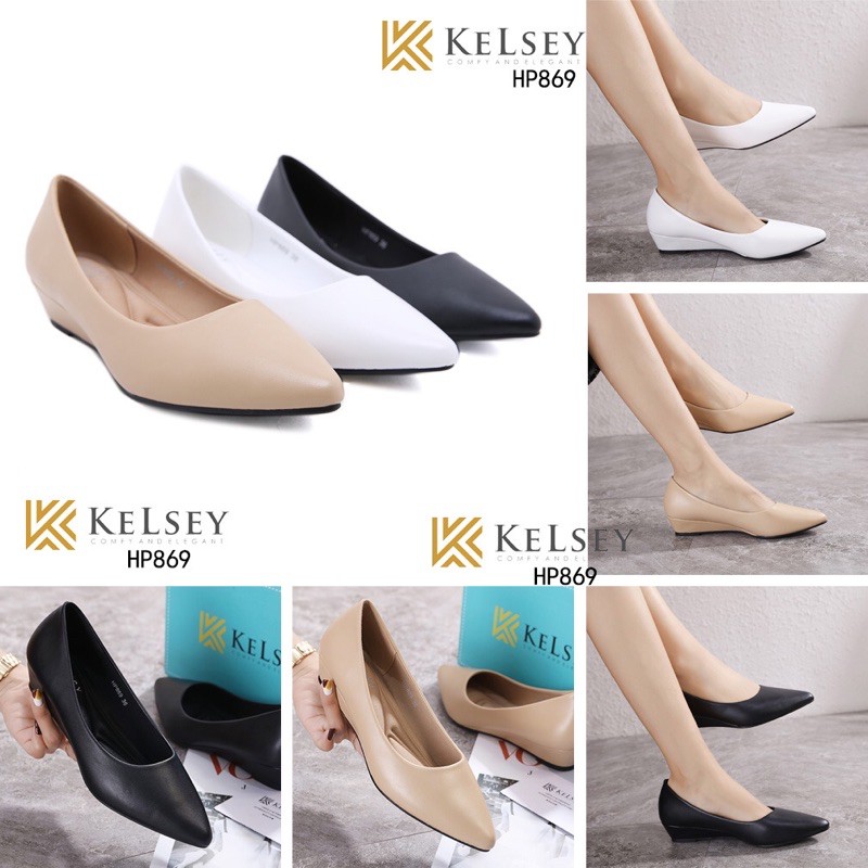 (GRATIS ALAS KAKI) RESTOCK!!  NICOLE SEPATU HELLS KELSEY #HP869 SEPATU KANTOR KULIT KERJA IMPORT