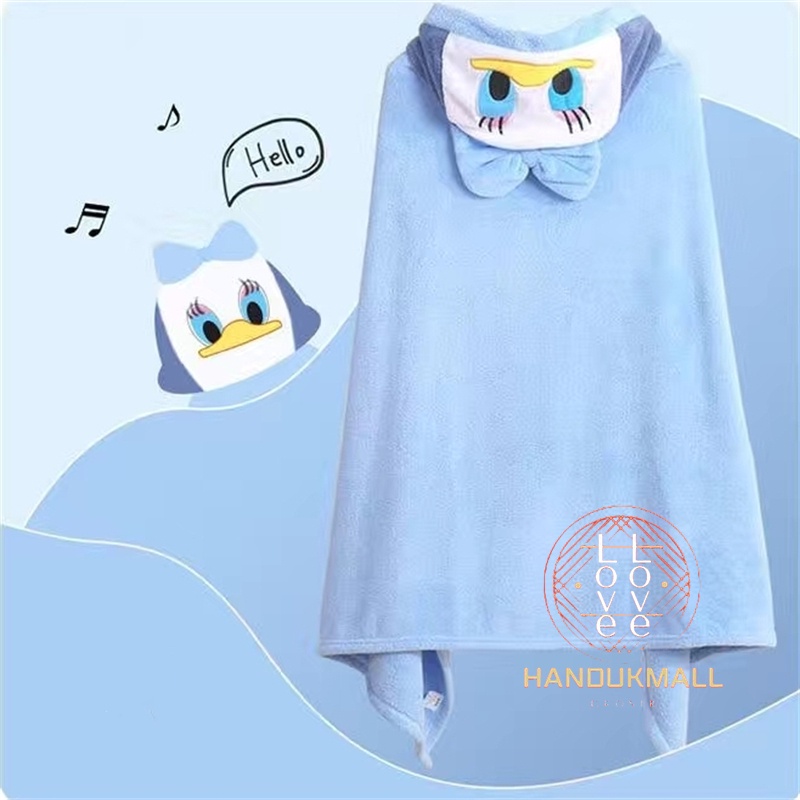 Selimut Topi Selimut Bayi Double Fleece Selimut Hoodie Bulu Bayi 3D Ponco