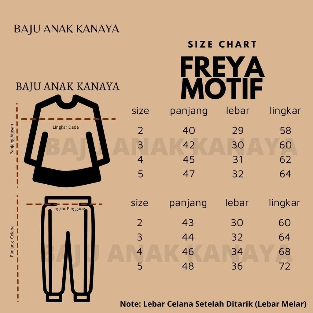 1-4TH SETELAN ANAK FREYA ONE SET ANAK RAYON  BY MYBEE VERSI 3