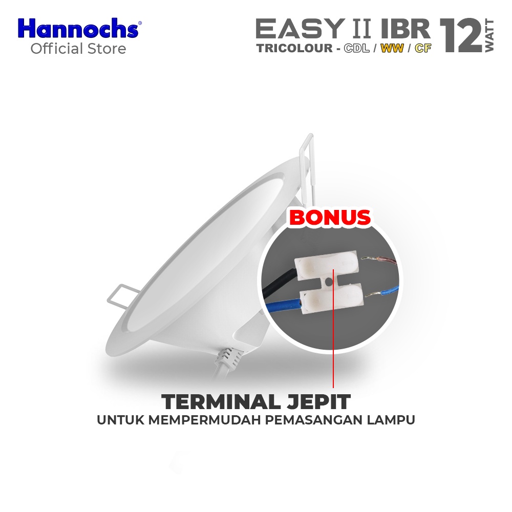 Hannochs Downlight LED EASY II 12W IBR Tricolour