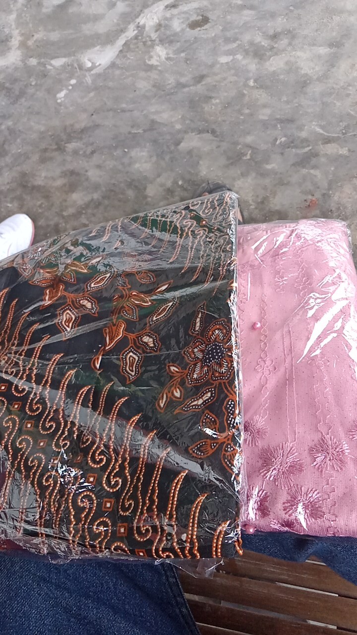 Real Pic! [ori & Busui] Couple Anindya Brokat - Couple Modern Batik Sarimbit Gamis Brokat - Kg084