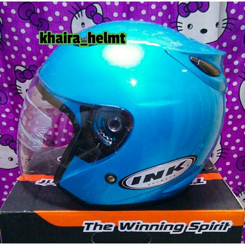 Helm ink super grade ori (semi not down)-Biru blue ice