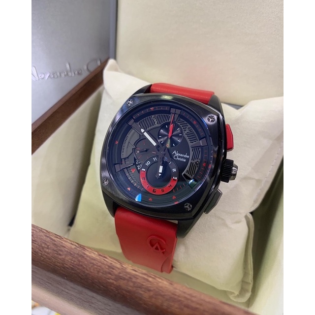 alexandre christie ac 6591 black red
