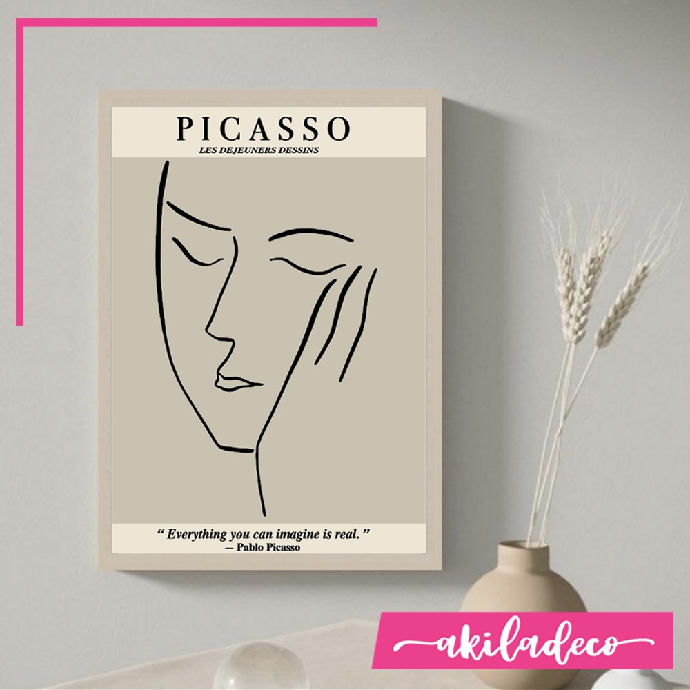 Hiasan Dinding Minimalis Ruang Tamu Walldecor Pajangan Dinding Kayu Dekorasi VOGUE MATISSE PICASSO