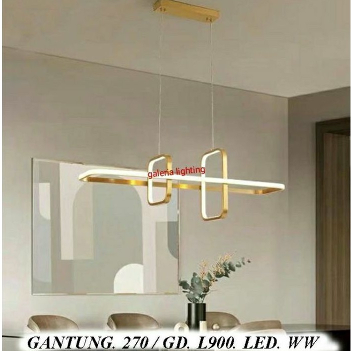 Lampu gantung minimalis LED ruang makan tipe 270/90cm GD