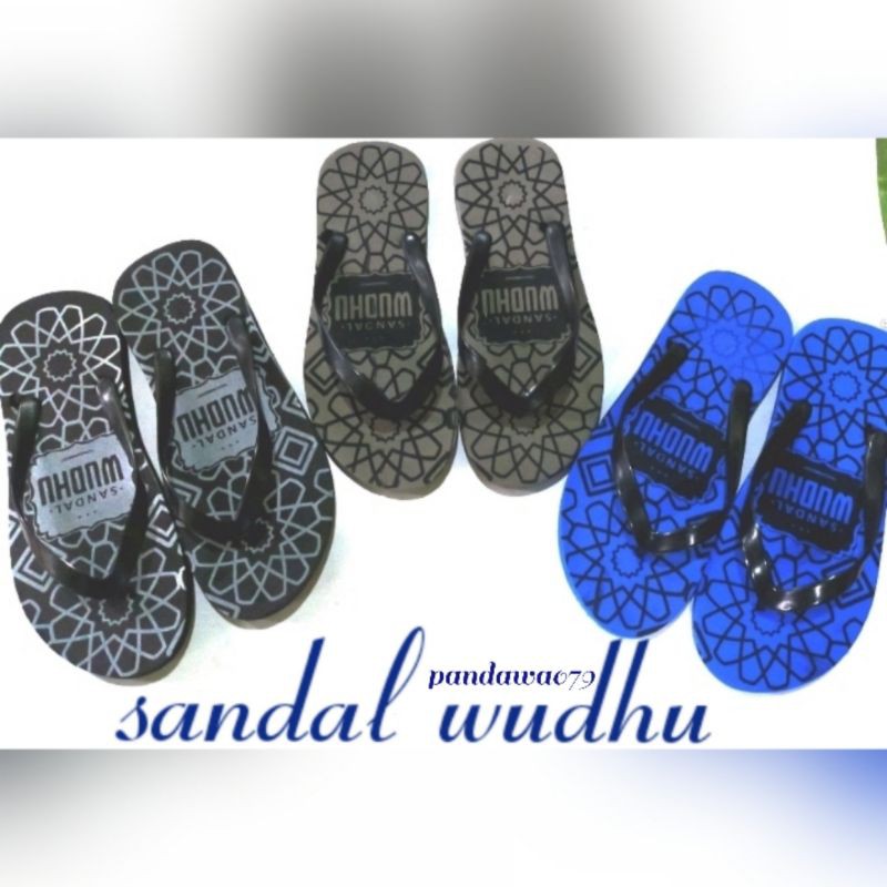 SANDAL JEPIT PRIA MOTIF WUDHU BINTANG