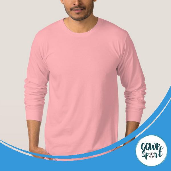  KAOS  POLOS LENGAN PANJANG COTTON COMBED 30s KATUN PRIA  