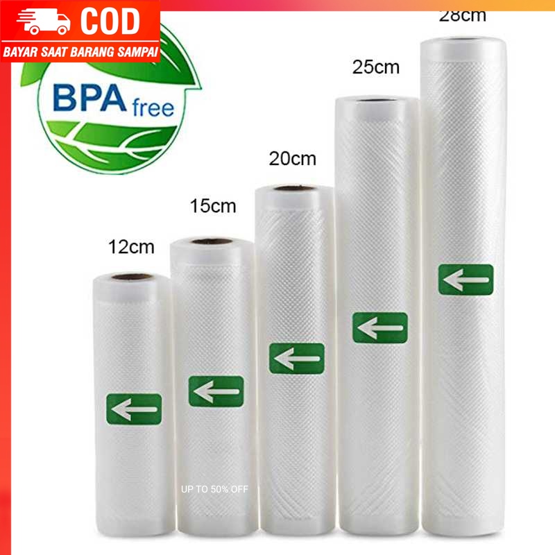 (100% BARANG ORI) TaffPACK Kantong Plastik Vacuum Sealer Storage Bag 1 Roll - HK-07