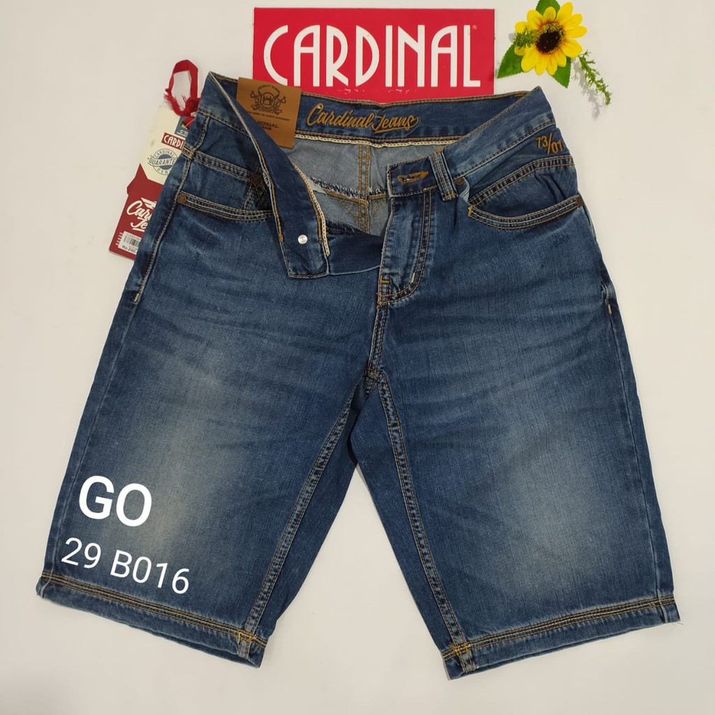 gof 29-CBV CARDINAL JEANS Celana Pria Celana Pendek Bermuda Casual Sobek Slimfit Reguler Fit Reguler