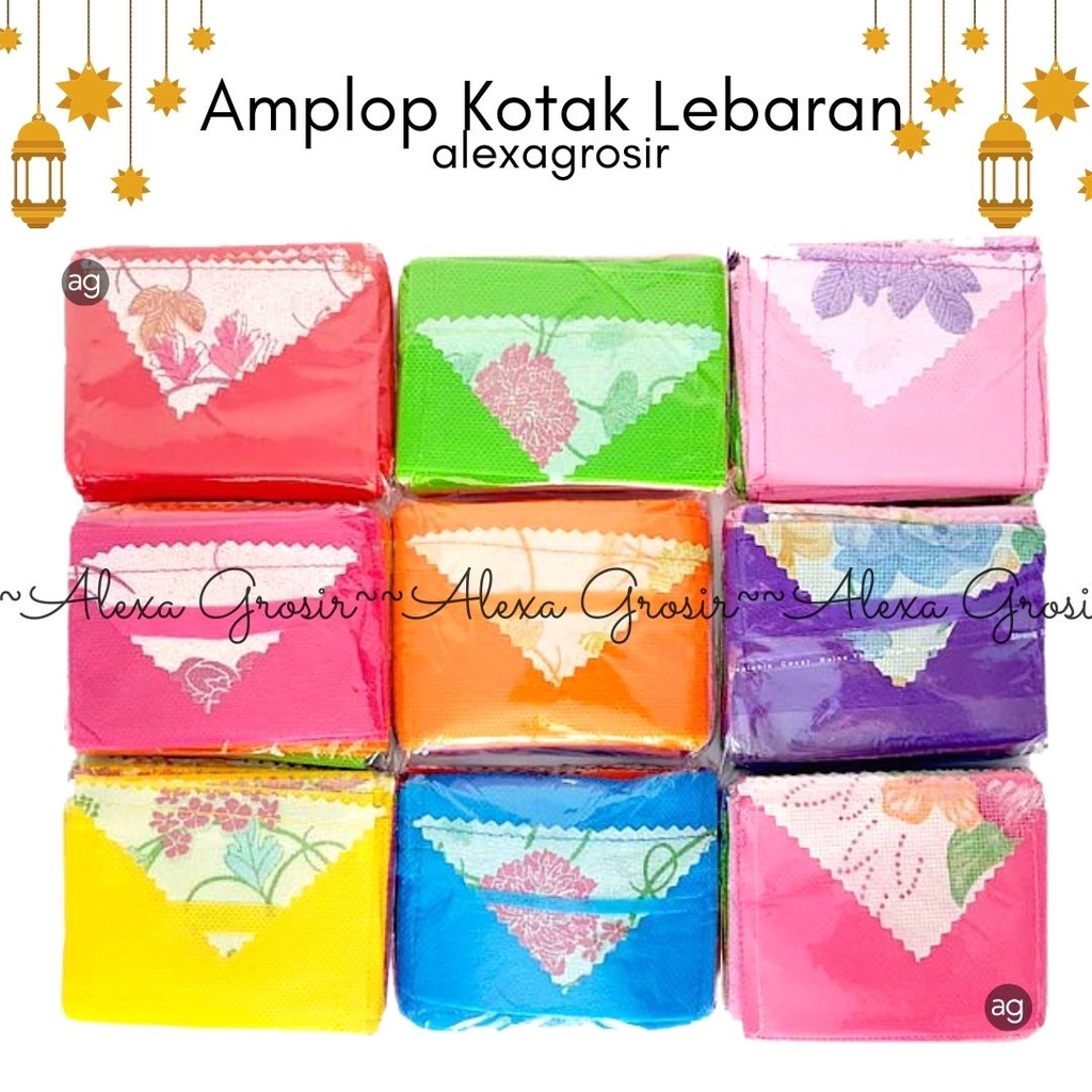 20PCS ANGPAO ANGPAU AMPLOP LEBARAN IDUL FITRI IMLEK KETUPAT BUAH PERSEGI ANGPAO MURAH- alexa