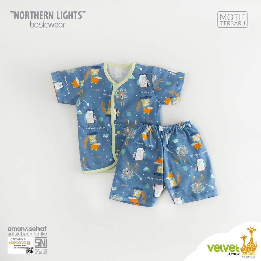 VELVET JUNIOR SETELAN BAYI MOTIF NORTHERN LIGHTS / SETELAN BAYI