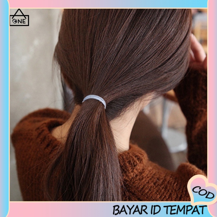 100Pcs Karet Rambut Elastis Gaya Korea untuk Wanita COD A one