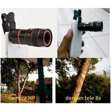 UNIX Lensa Handphone HP Smartphone Telescope Teleskop Jepit Zoom 8X Murah 100% OKE