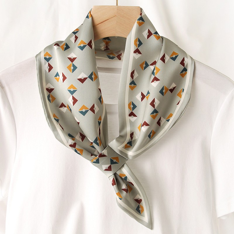 &quot;Diamond&quot; Mini Scarf Pita, Scarf Leher, Scarf Tas, Bahan High Grade Silk Immitation