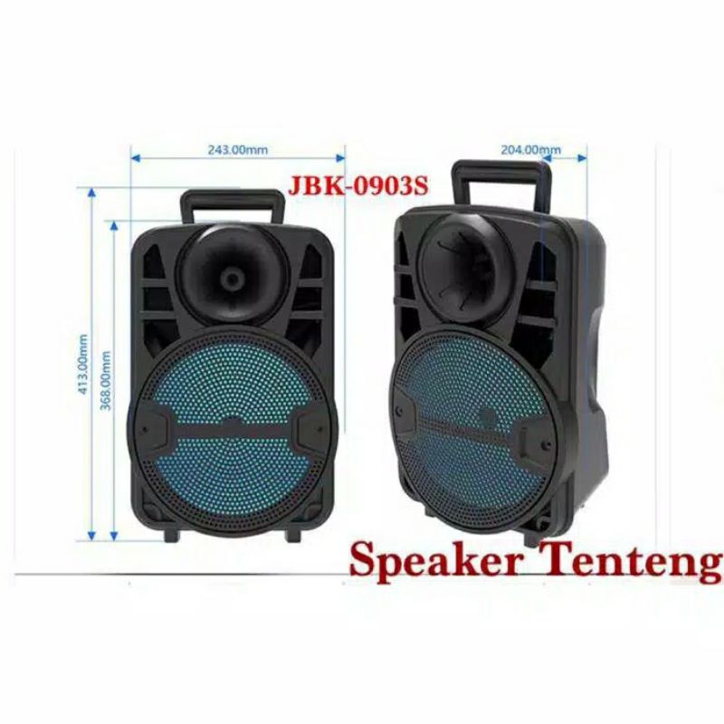 LEMBURLAGI304 JBK-0903s Speaker + Mic Karaoke Big Sound Speaker Bluetooth Portable Karaoke Super Bas
