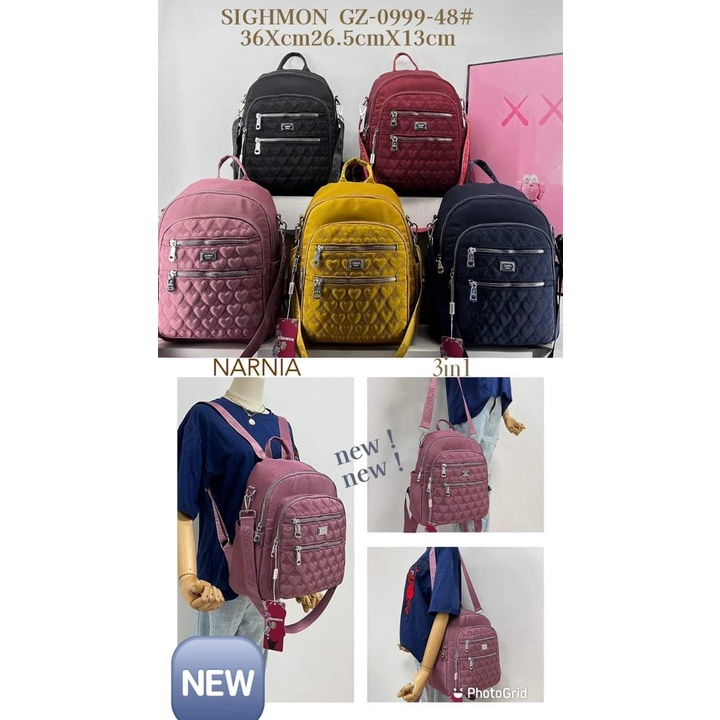Tas Ransel Sighmon 0999-48 Terbaru Best Seller.!!! Tas Wanita Tas Ransel Wanita Tas Sighmon ORI BISA BAYAR DITEMPAT.!!!!