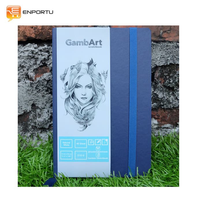 

Papan Tulis Gambar - Lyra Sketch Book - Kiky Sketch Book Gambart Scratchbook Linen Plastic Blue