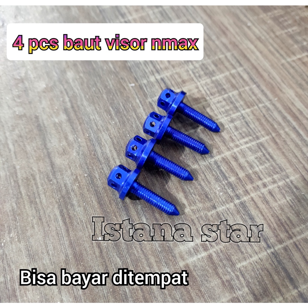 BAUT VISOR WINDSHIELD NMAX AEROX LEXI PROBOLT GOLD HARGA PER SET 4PCS BLUE
