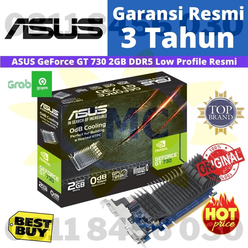 Asus GeForce GT 730 2GB DDR5 GT730 Low Profile