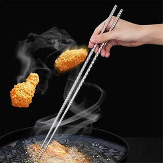 Sumpit Panjang  Alat Bantu Goreng Chopstick Stainless Steel 