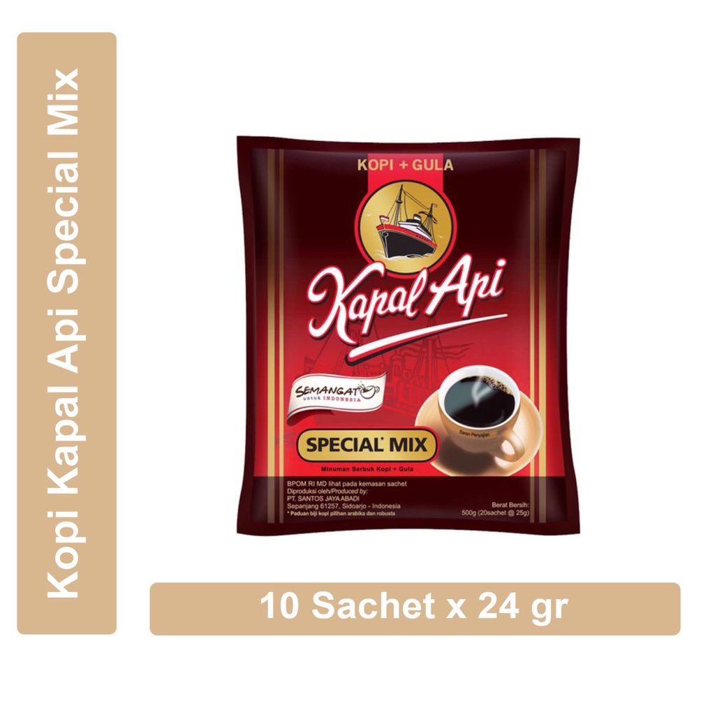 

Kopi Kapal Api Special Mix 25 gr x 10 Sachet ( 1 renceng )