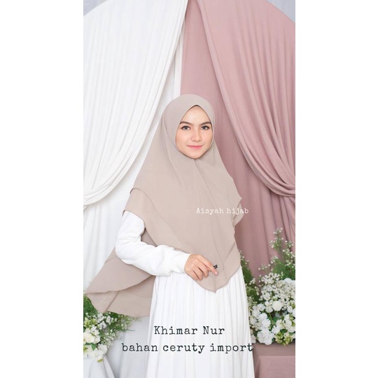Agen Supplier Grosir Hijab Instan Khimar Nur Hijab Syari Instan Polos Terlaris
