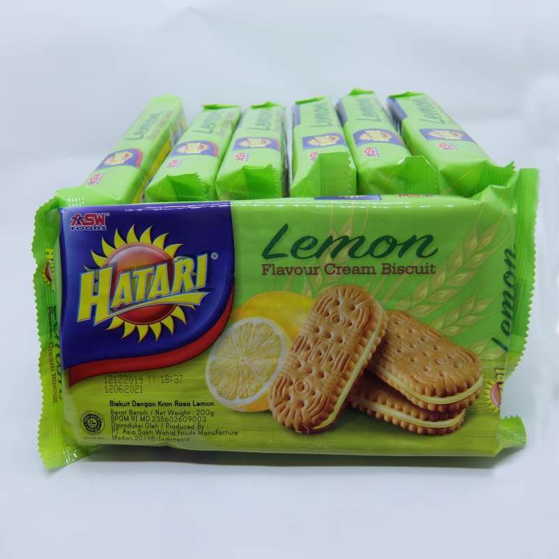 

Hatari Flavor Cream Biscuits Lemon 200 Gram