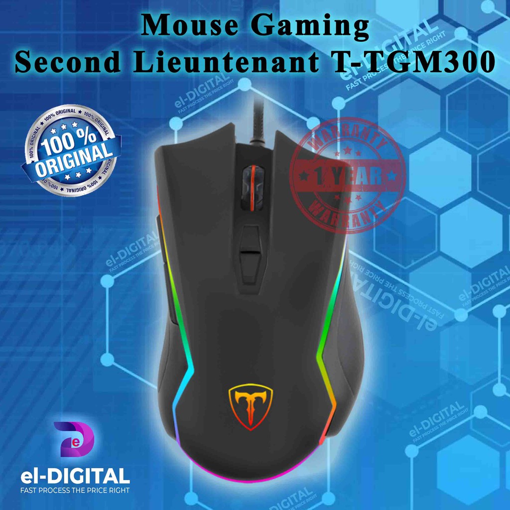 Mouse Gaming Kabel Accesories Laptop Komputer Original Second Lieuntenant T-TGM300 Termurah