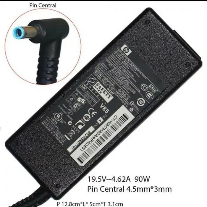 Adaptor Charger Laptop HP 19.5V 4.62A DC 4.5*3.0MM(PIN BIRU) Compatibble type HP Pavilion 14 15 PPP012C-S 710413-001 Envy 17 17-j000 15-e029TX