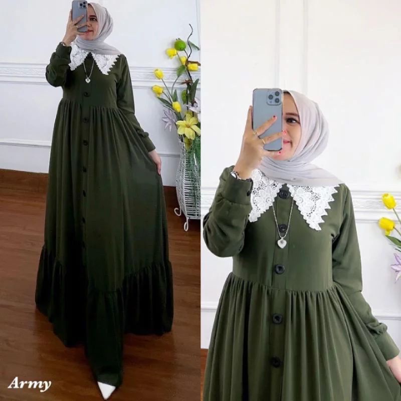 Reya Maxi Ceruty Busui / Gamis Ceruty Polos / Baju Gamis Terbaru / Gamis Busui / Dress Muslim Terbaru / Ceruty Gamis Terbaru / Casual Gamis Ceruty / Maxi Dress Muslimah / Baju Muslimah Kekinian / Gamis Casual Terbaru 2022 / Dress Muslimah Busui