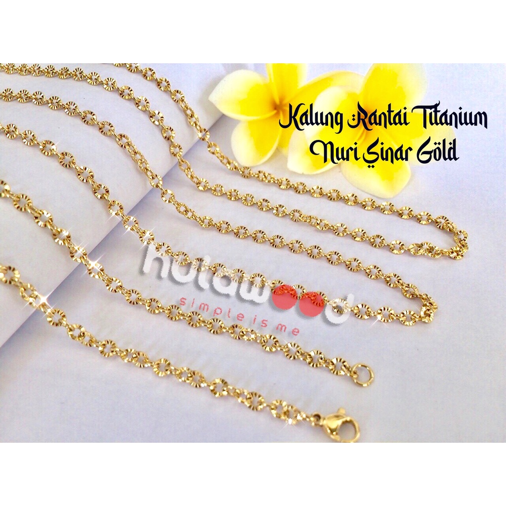 Kalung Rantai MCI Titanium 316L NURI SINAR Stainless Anti Karat