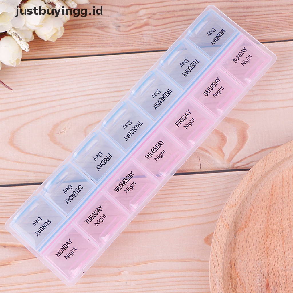 (Justbuyingg.Id) 1pc Kotak Organizer Obat 7 Hari Mingguan