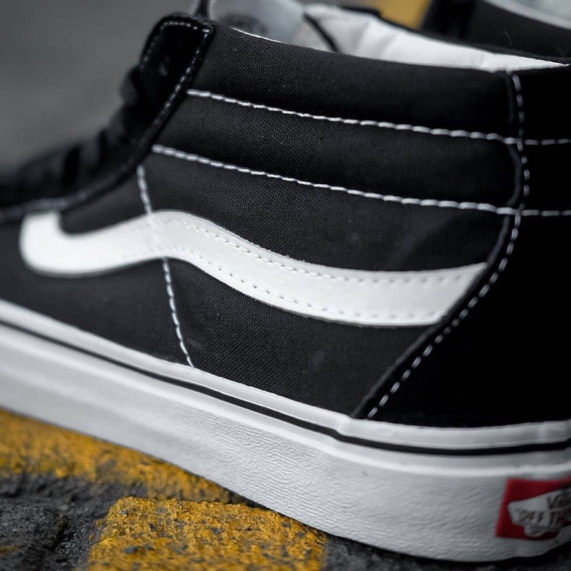 VANS SK8-MID REISSUE BLACK WHITE ORIGINAL 100%