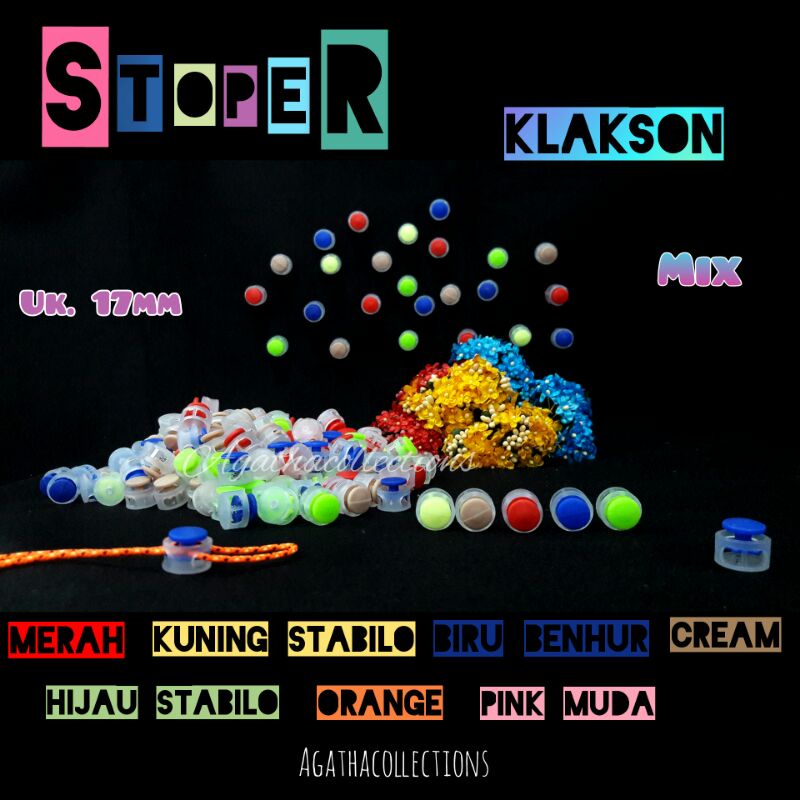 Stoper Klakson Bening Warna isi +/- 50bj