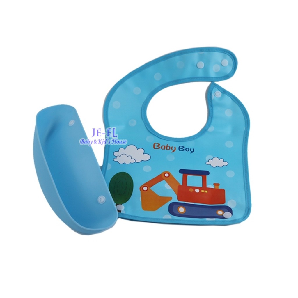 Baby Safe Foldable Bib With Crumb Catcher - BIB02/BIBS BAYI/SLABBER ANTI AIR