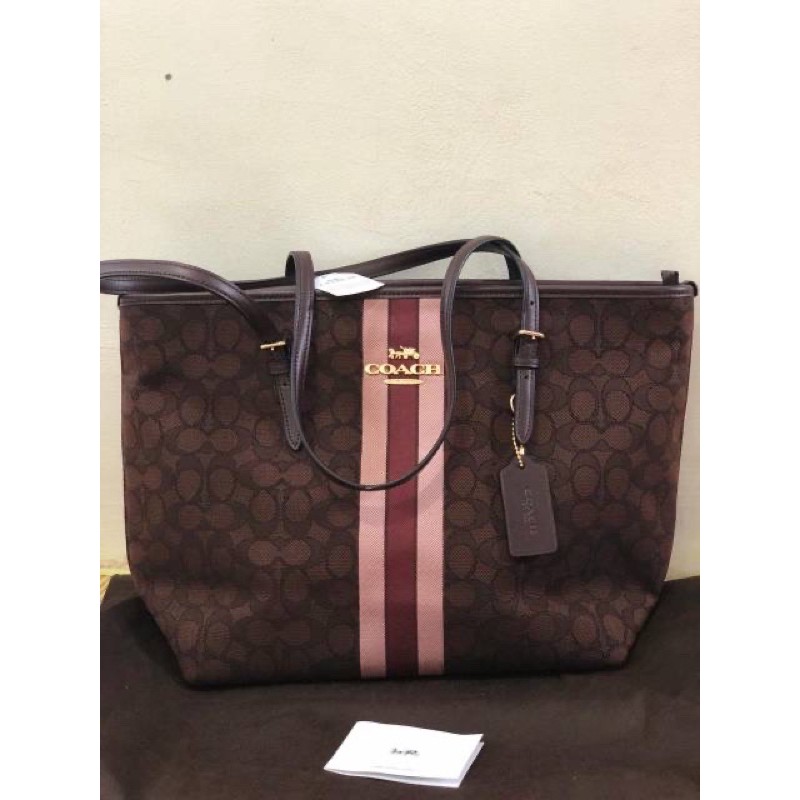 preloved coach signature tote bag