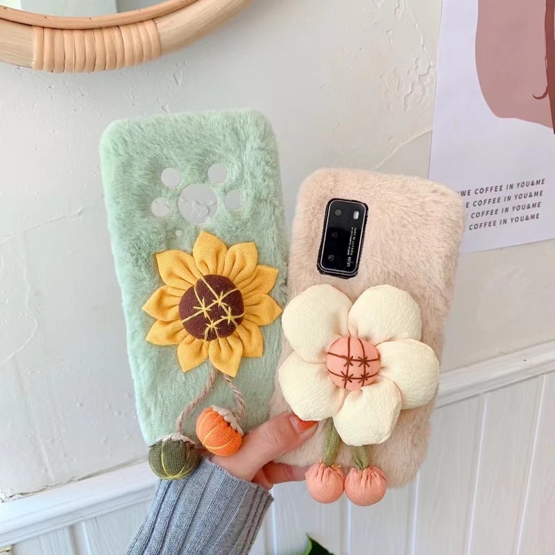 Furry Korean Doll Case ALL PHONE TYPES Iphone 14 13 Pro Max Samsung A73 A52 A52 A33 A32 A23 Oppo A57 A92 Reno 7 6 5 Realme 8 9