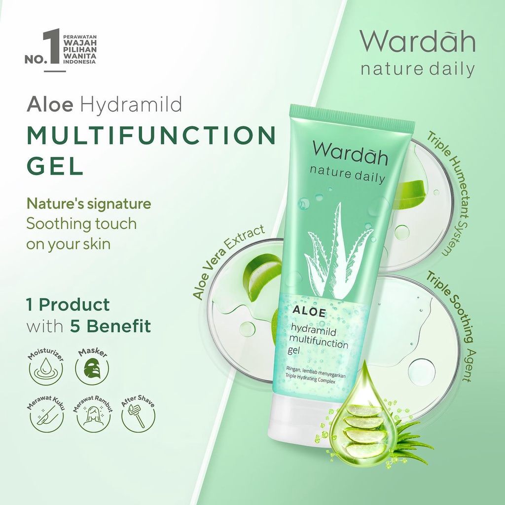 WARDAH Aloe Hydramild Multifunction Gel / Hydrating Aloe Vera Gel