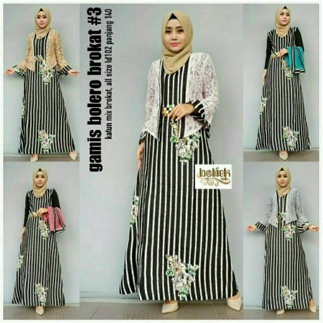 Gamis Bolero Brokat Shopee Indonesia