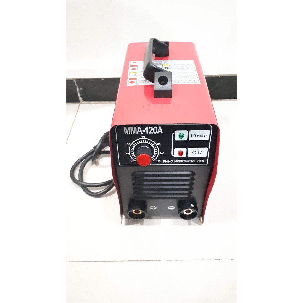 Rhino Mesin Las Listrik Inverter MMA 120 A watt 900 watt Welding Travo Merah Termurah