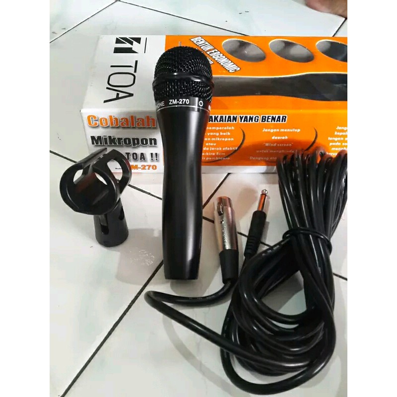 Microphone Mic TOA ZM 270 Original resmi garansi-Hitam