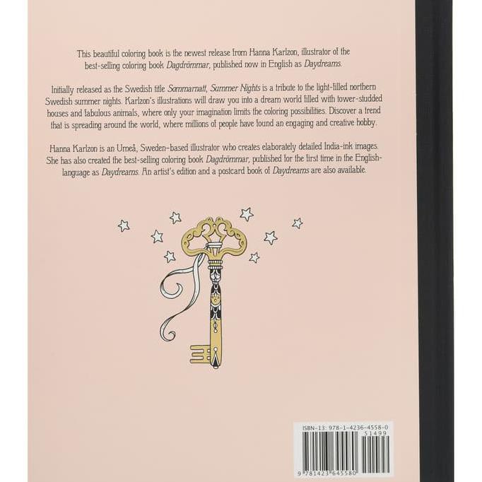 Summer Nights Adult Coloring Book By Hanna Karlzon Buku Impor
