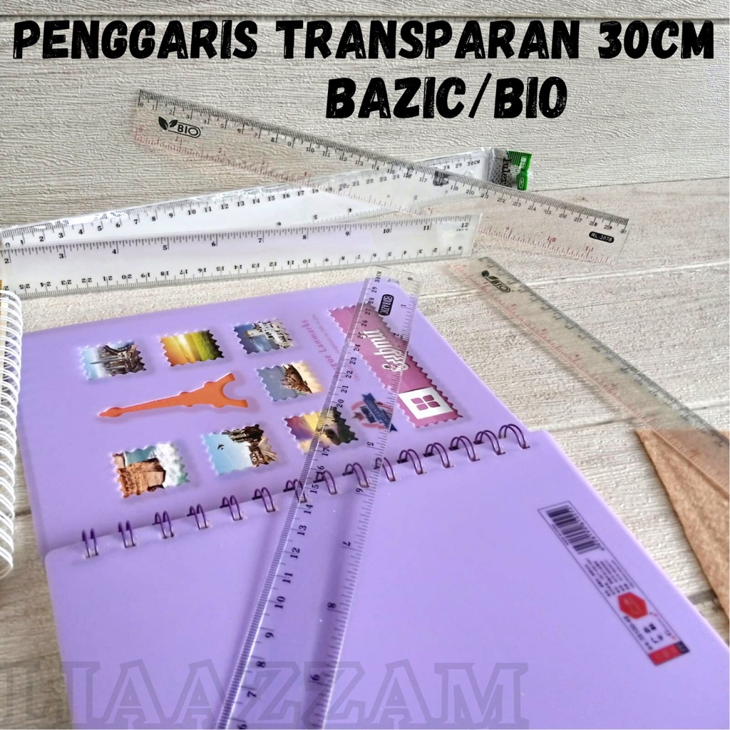 

Penggaris plastik akrilik bazic/ bio 30cm