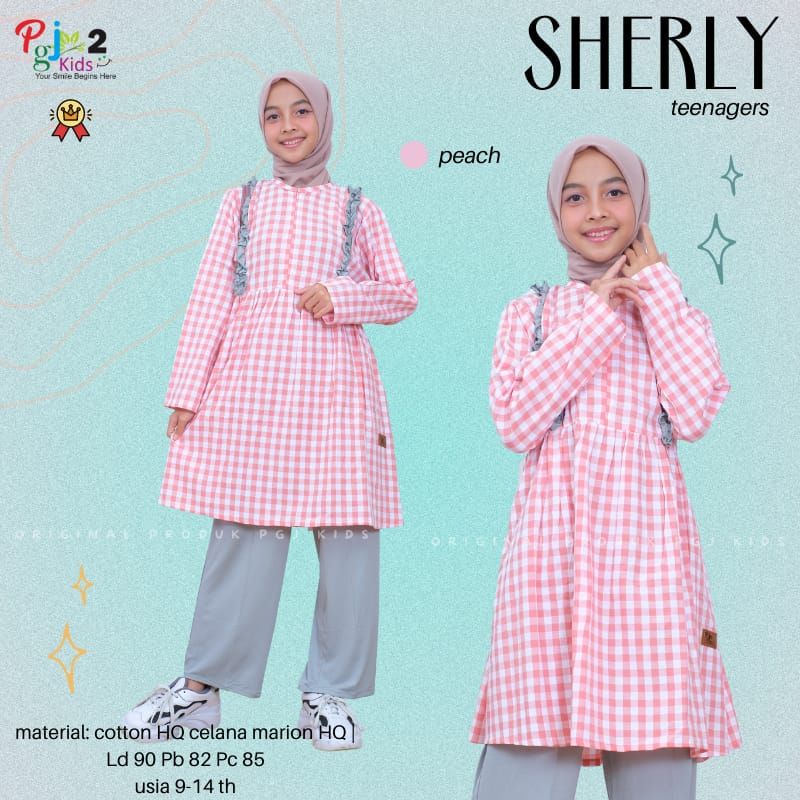 sherly teenagers / set teens / baju muslim anak remaja perempuan / baju set anak cewek