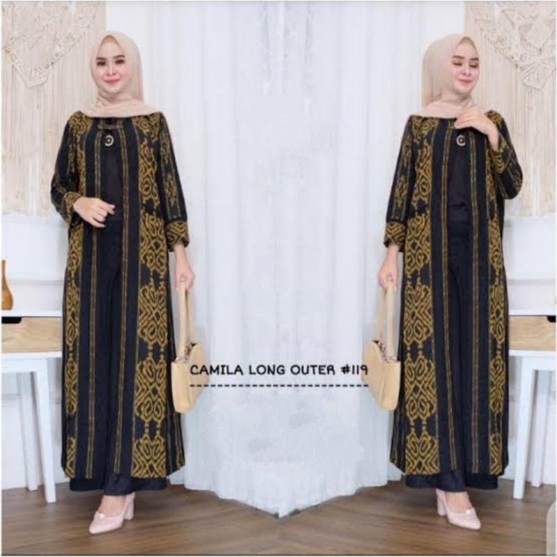 long outer tenun - outer tenun - long cardi tenun -cardigan tenun - outer tenun kancing -long outer 