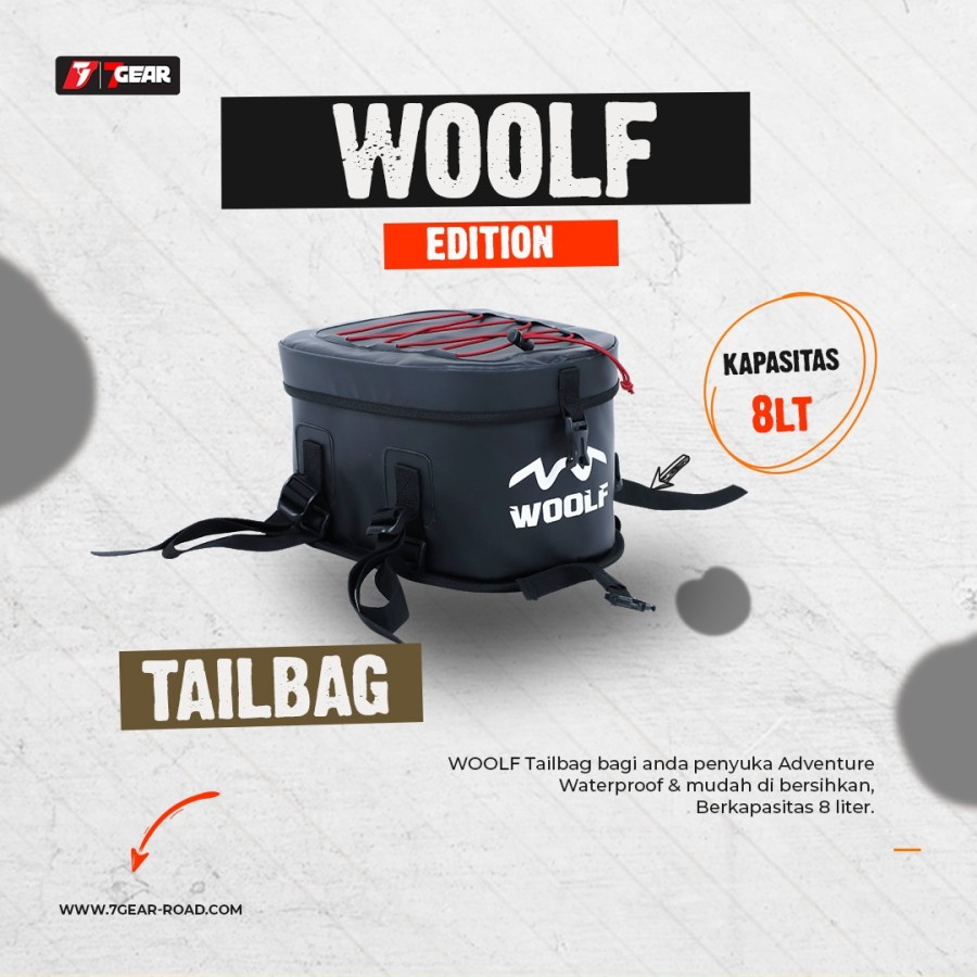 Tailbag Waterproof 7Gear Woolf Tas Jok Motor Anti Air