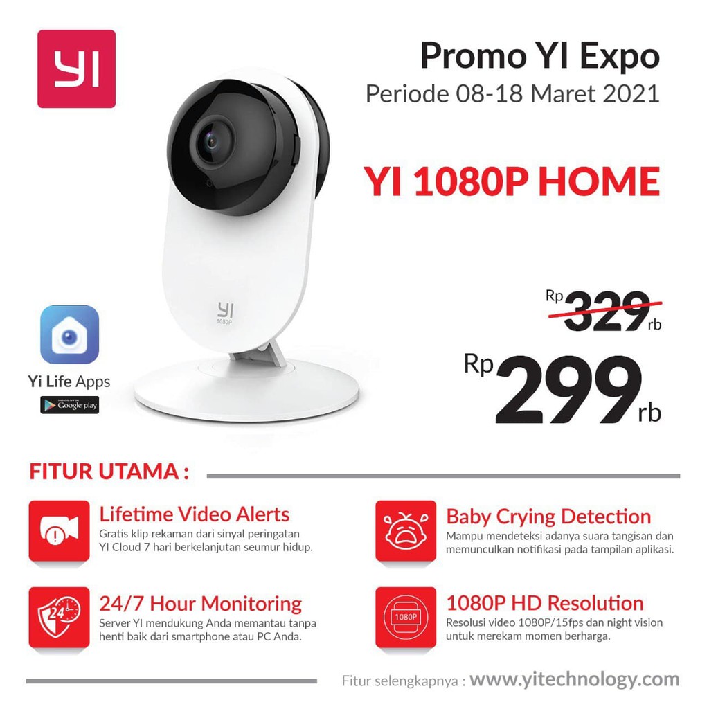 CCTV Yi Home Camera Xiaoyi 1080P Smart IP Camera