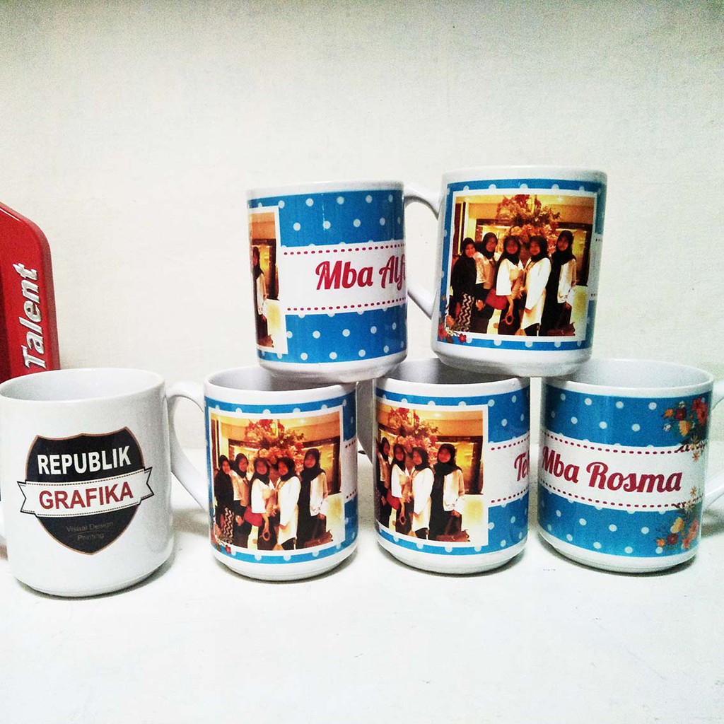 MUG FOTO GELAS CUSTOM SOUVENIR KADO HADIAH UNIK MURAH BERKUALITAS