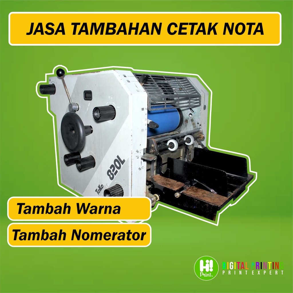 

Tambah Warna Cetak Nota,Nomerator atau porporasi - Porporasi