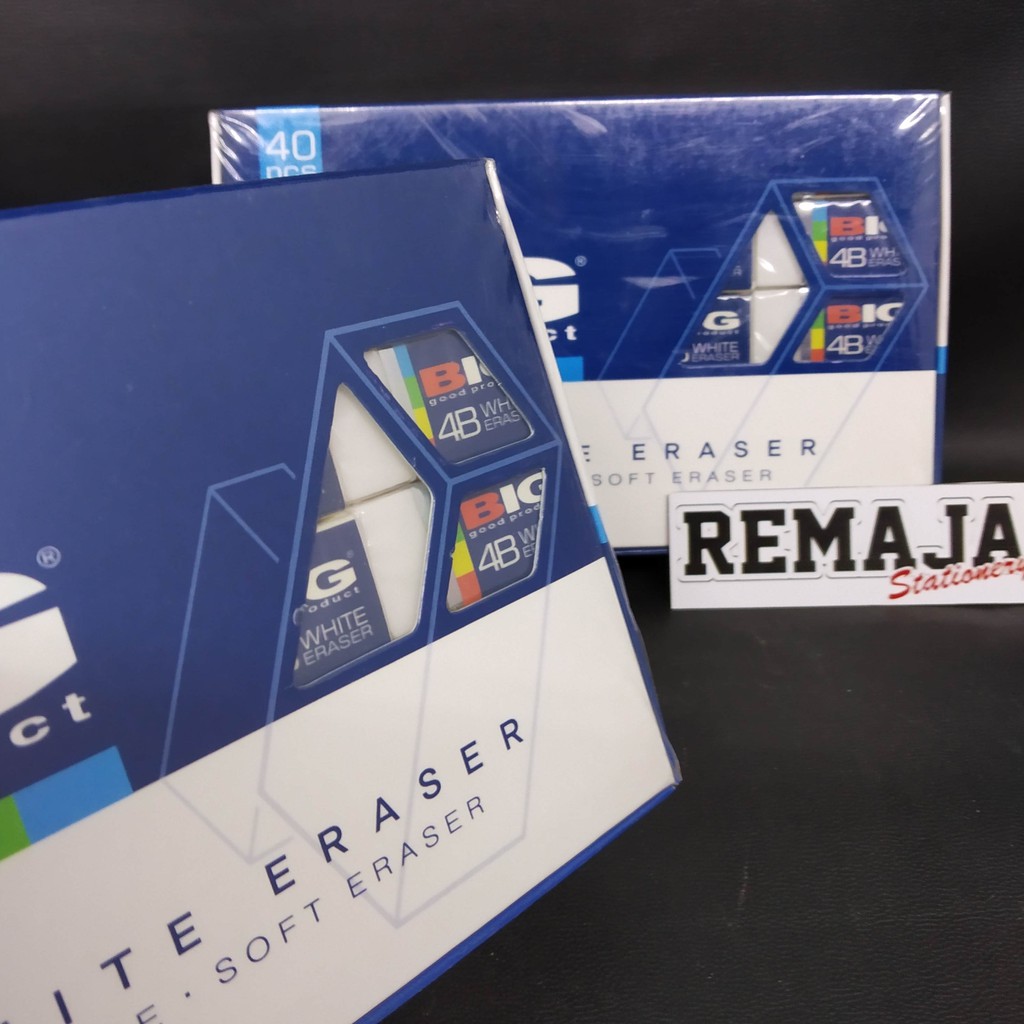 2_Zaneva Penghapus Big 4B White Eraser 9401 Per Pack